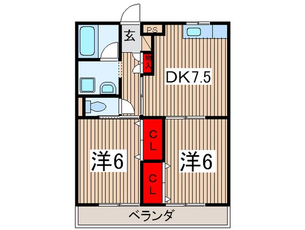 ア－ネストマンションの物件間取画像